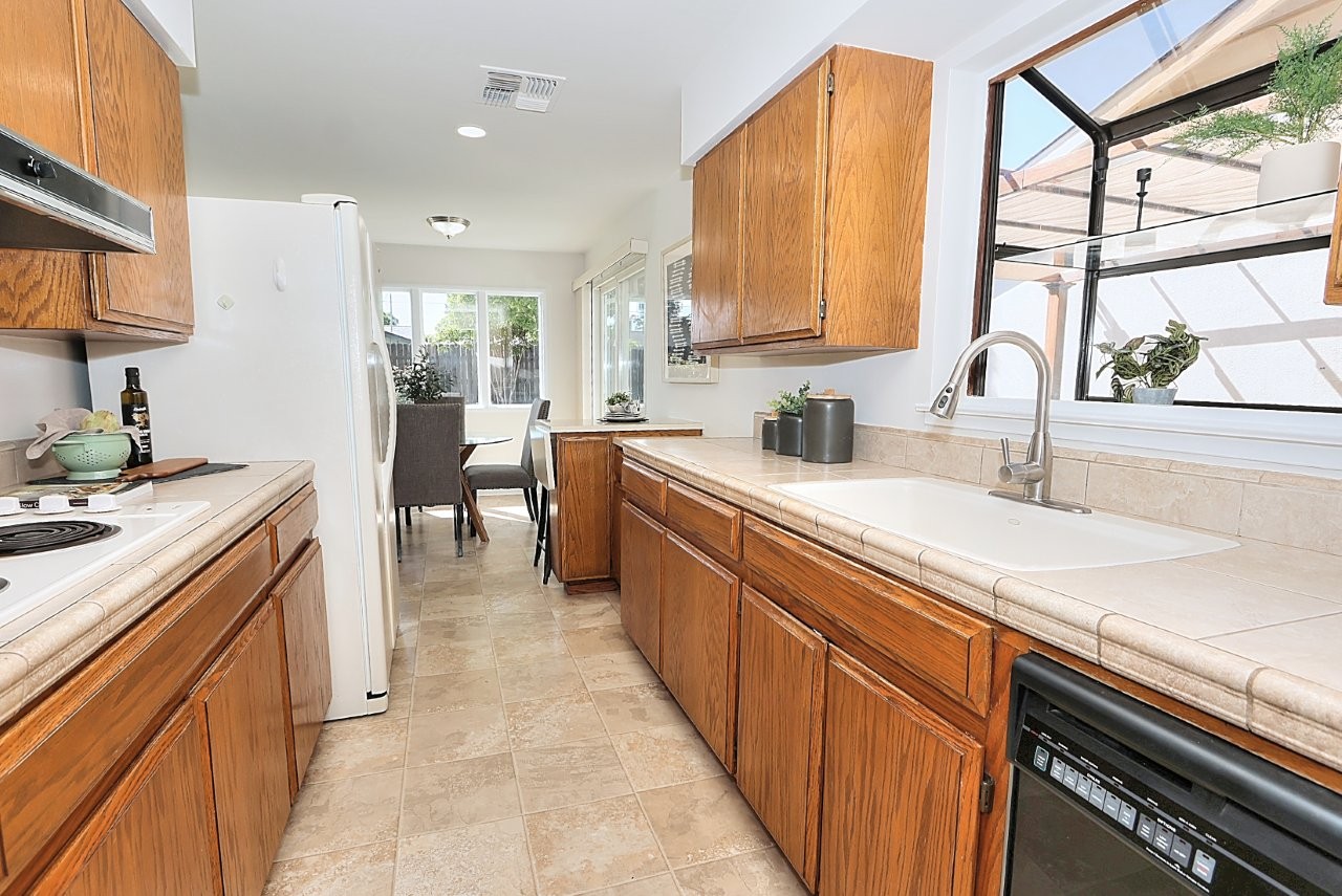 Staged and renovated kitchen for market