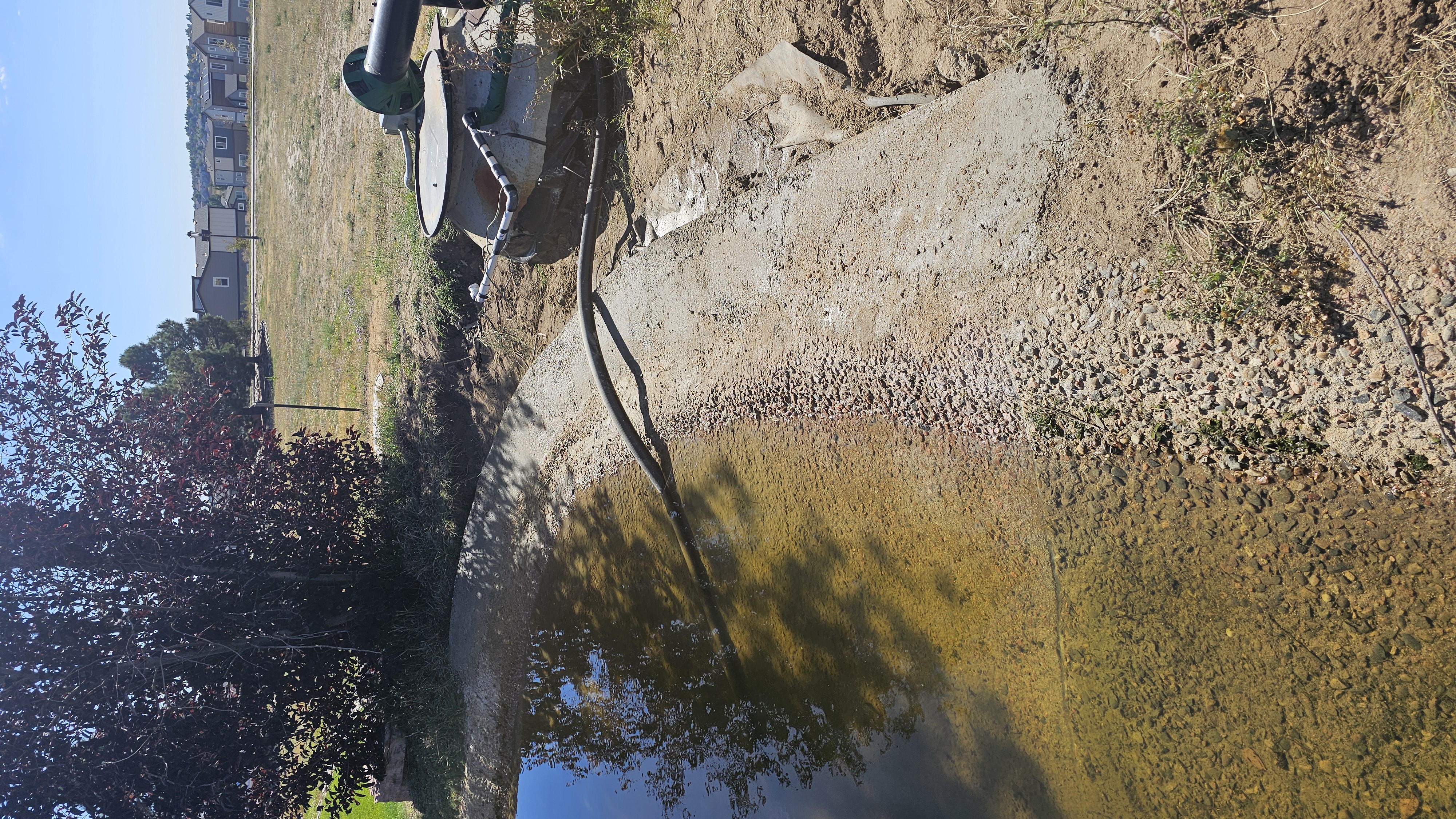 Restored pond banks