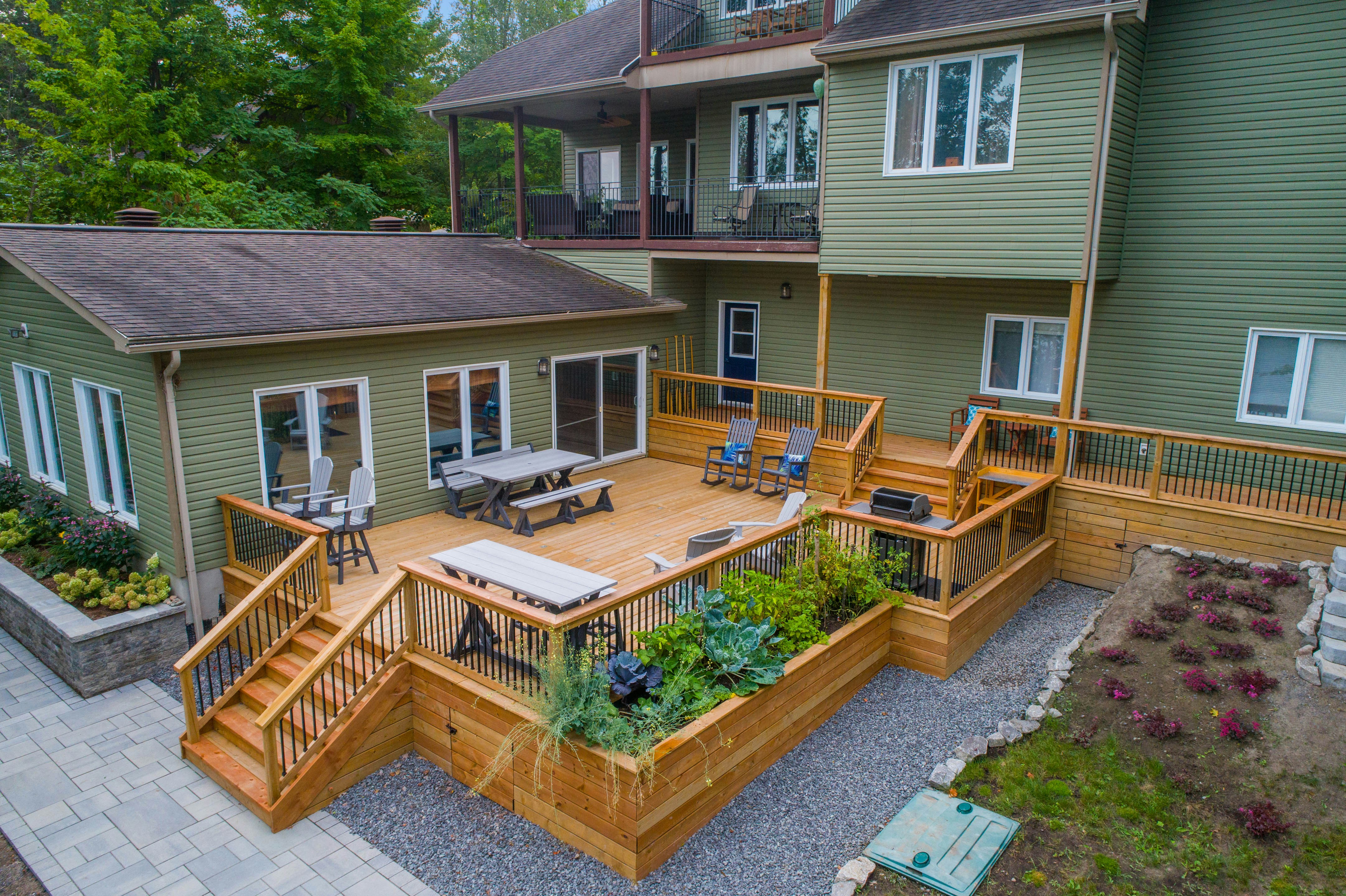 Patio and deck